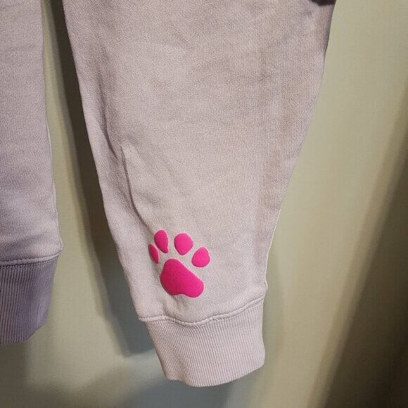 WILDFOX purple lilac pink  sweatshirt sz L Dogs Love Me puppy paw print New - Picture 7 of 12